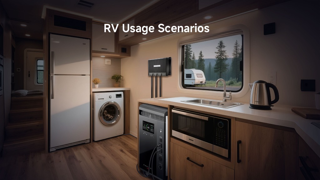 RV usage scenarios showing power where the road takes you.